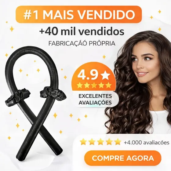 KIT MODELADOR DE CACHOS CETIM (Heatless Curls) + SCRUNCHIES