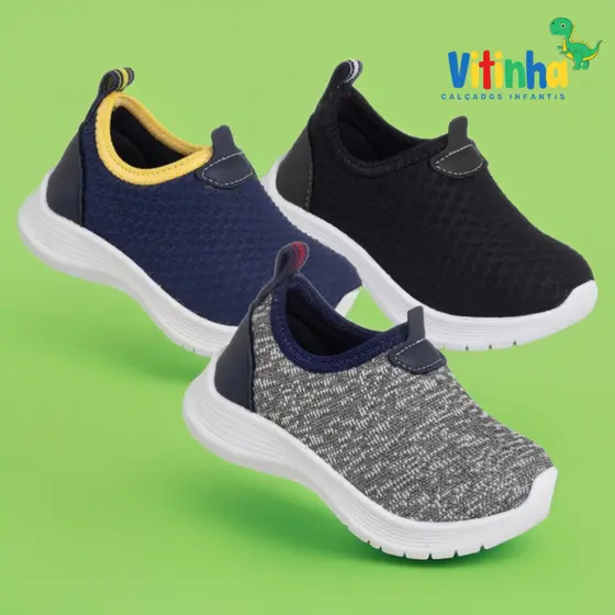 Kit 3 Pares - Tênis Infantil Masculino Menino Volta as Aulas