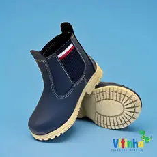 Bota Botinha Botina Jeca Cowntry Infantil Masculino Menino Bebê Preto