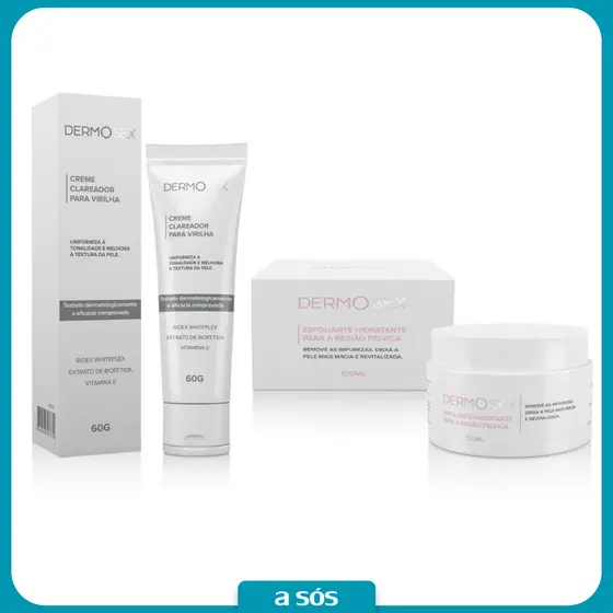 Kit Clareamento Íntimo Esfoliante + Creme Clareador Dermosex