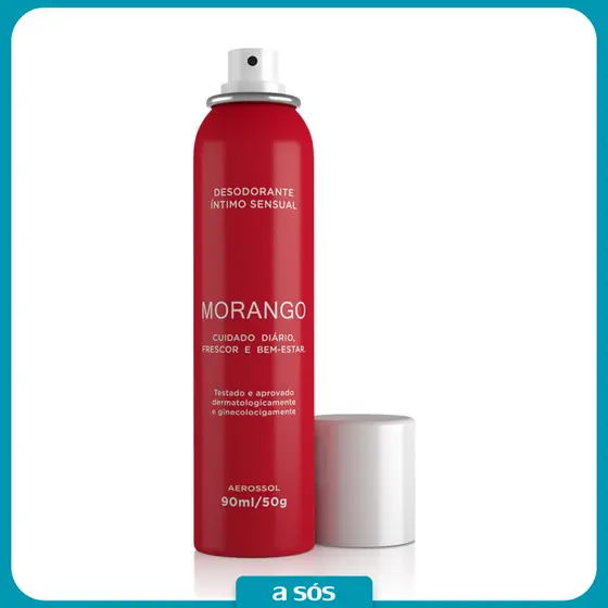 Desodorante Antitranspirante Íntimo Morango - 90ml/50g