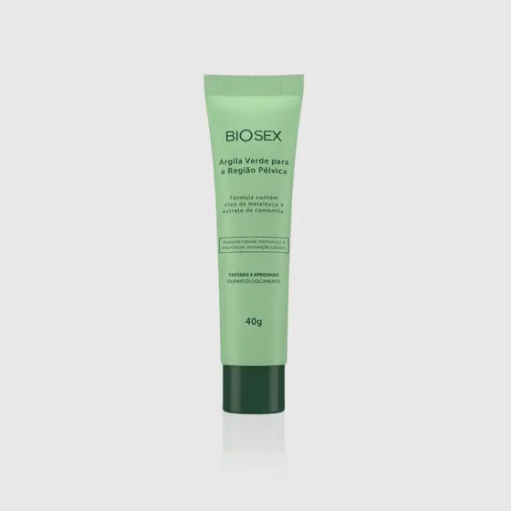 Argila Verde Antifúngica para Região Pélvica Biosex - 40 g