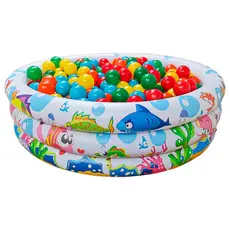Piscina Infantil Inflável 180 Litros Colorida + 25 Bolinhas