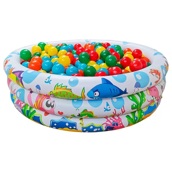 Piscina Infantil Inflável 180 Litros Colorida + 50 Bolinhas
