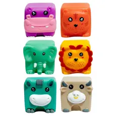 Kit Brinquedo Educativo Mordedor Para Bebê Cubo Macio Empilhar
