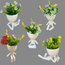 Kit 5 Vasinhos Suculentas Robert Bbb Bob Planta Decoração