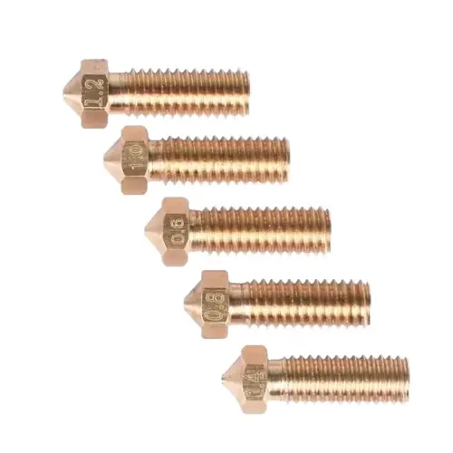Bico Nozzle 0,4 / 0,5 / 0,6 / 0,8 / 1,0 mm Mk8 E3d Volcano Diversos tamanhos e medidas