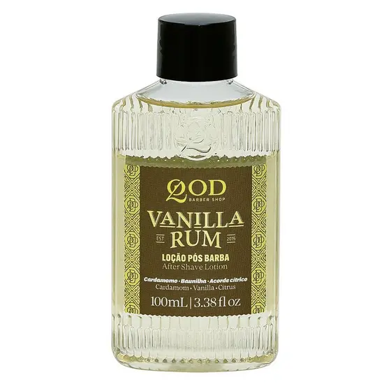 Loção Pós Barba Vanilla Rum 100 Ml - Qod Barber Shop