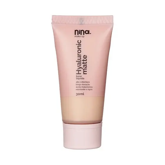 Base Líquida Hyaluronic Matte Cor 0.5 Nina Make Up - 30ml