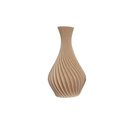 Vaso Plantas Modelo Espiral Bege - Jarro Decoração 12cm