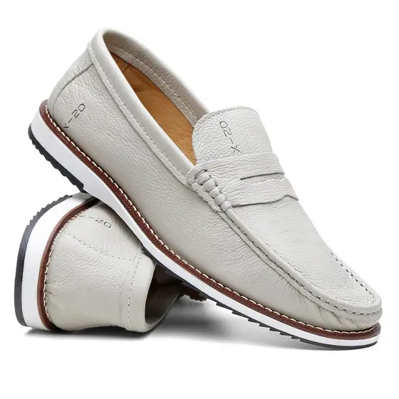 Mocassim Docksider Elegante Oxford Clássico Couro Floater