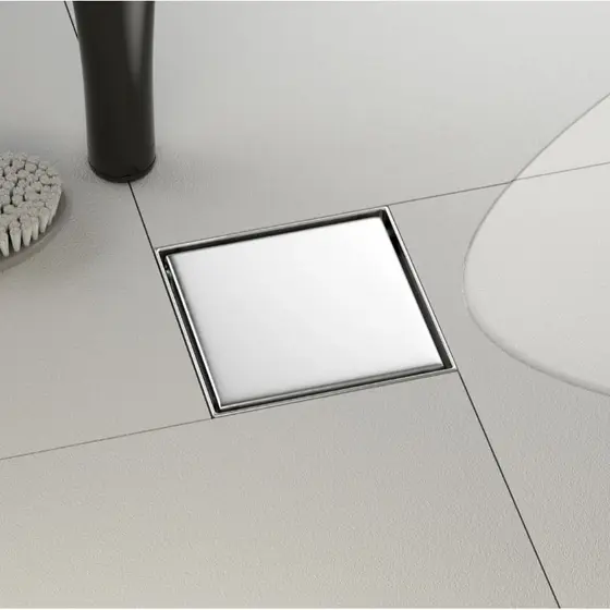 Ralo Invisível Inox Quadrado 10x10cm ou 15x15cm Sifonado Banheiro Lavabo Lavanderia Área gourmet  Cozinha