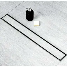 Ralo Linear Oculto 6x50cm Invisível Cola Piso Inox p/ Banheiro, Lavabo e Porcelanato