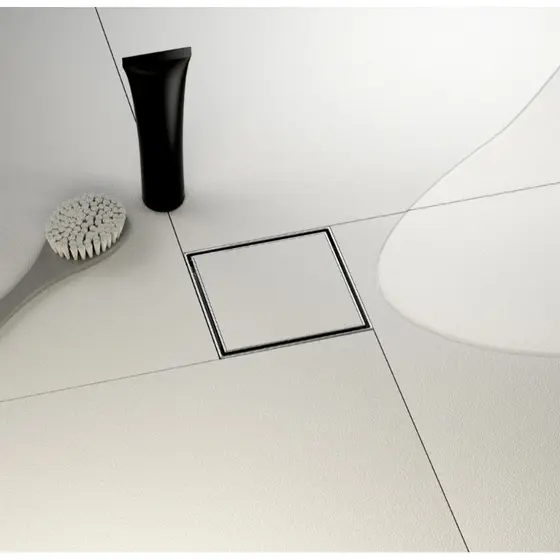 Ralo Cola Piso Invisível 10x10;15x15 Quadrado Banheiro Lavabo Cozinha Área Gourmet Lavanderia Sacada