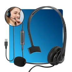 fone de ouvido headset com microfone flexível callcenter telemarketing microfone 360°ambos os lados