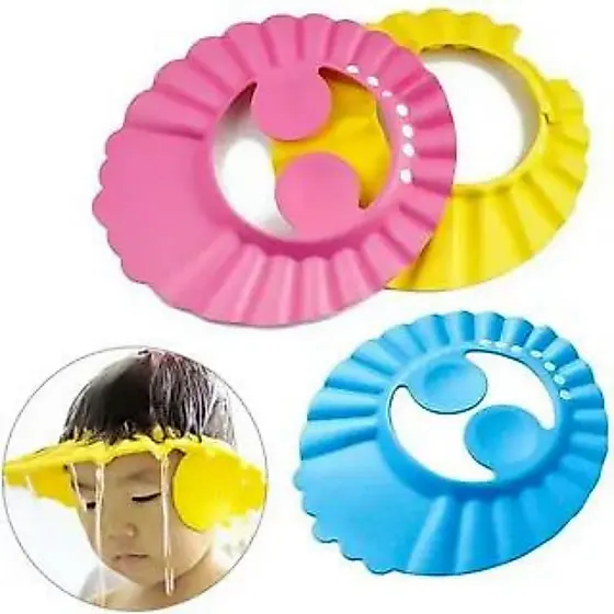 chapéu de banho protetor viseira protege os olhos lava cabelo