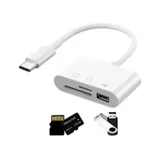 adaptador hub otg usb cartão de memoria e usb modelo v8 e tipo c