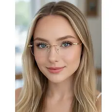 ARMACAO DE OCULOS SEM ARO RETRO METAL FEMININO