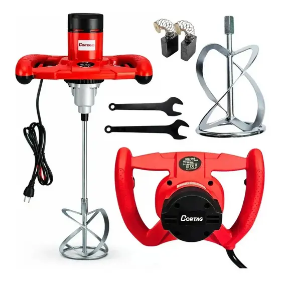 Misturador Argamassa Cortag HM140 90L 1600W 6 Níveis Rotação Ajustável Uso Profissional