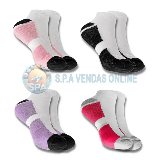 24 Meias Vários Modelos Algodão Conforto Total