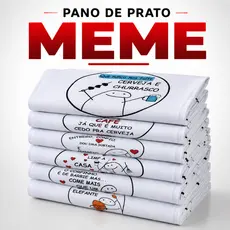 Kit 10 Panos de Prato Meme  40x68cm Estampas Sortidas
