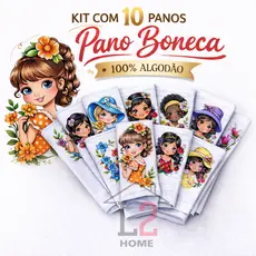 Kit 10 Panos De Prato Grande BONECA Artesanato