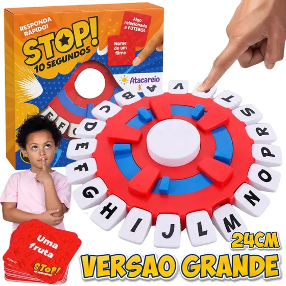 Jogo Stop Tapple Caça Palavras Responda Rápido em Português Grande