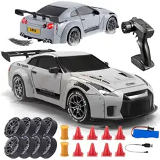 Carrinho de Controle Remoto Drift Recarregável 4x4 Porsche Nissan GTR Menino