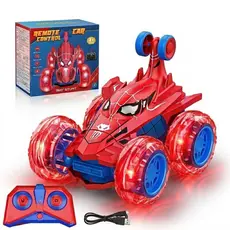 Carrinho de Controle Remoto Recarregável Acrobata 360 Luzes nas Rodas Brinquedo
