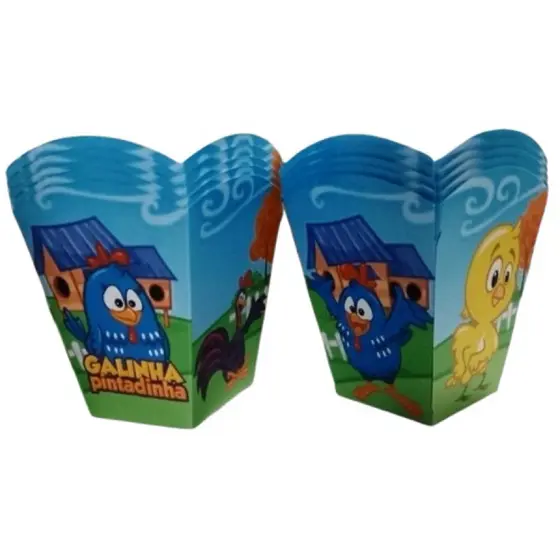 10 CENTRO DE MESA,CACHEPOT TEMA GALINHA PINTADINHA