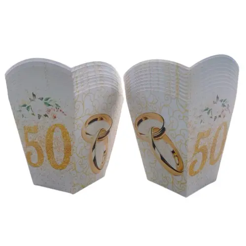 10 CENTRO DE MESA,CACHEPOT  TEMA BODAS DE OURO