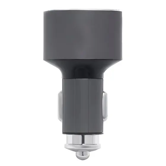 Carregador Veicular 3 Portas USB Carregamento Rápido Preto