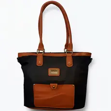 Conjunto 2 Pçs Bolsa De Ombro + Necessaire Maquiagem (Preta)
