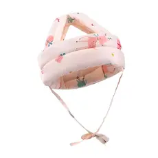 Capacete Protetor Infantil Bebê Segurança Cabeça Ajustável Cor:Rosa