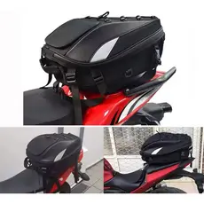Mochila Bagageiro Baú Para Moto Bolsa 37 litros Com Capa De Chuva