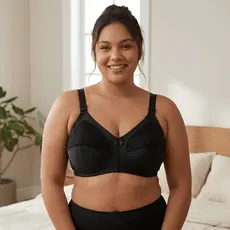 Sutiã Plus Size Reforçado Alça Larga Forrado Detalhe de Renda no Bojo Regulavel Importado