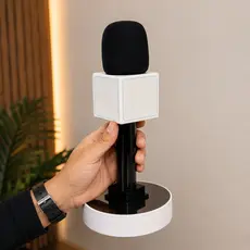 Suporte Para Microfone de Lapela Lark M2 Base de Mesa Porta Receptor Ideal Para Podcast e Gravação