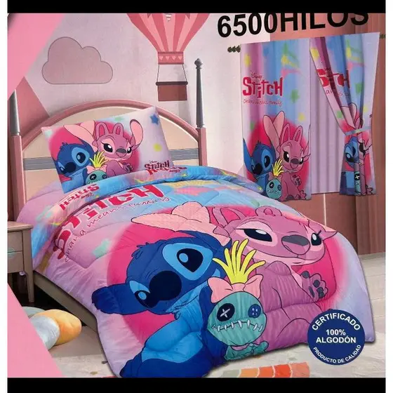 Kit Edredom Solteiro e Queen 7 Peças + Cortina | Jogo de Cama Completo Estampado
