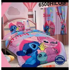 Kit Edredom Solteiro e Queen 7 Peças + Cortina | Jogo de Cama Completo Estampado