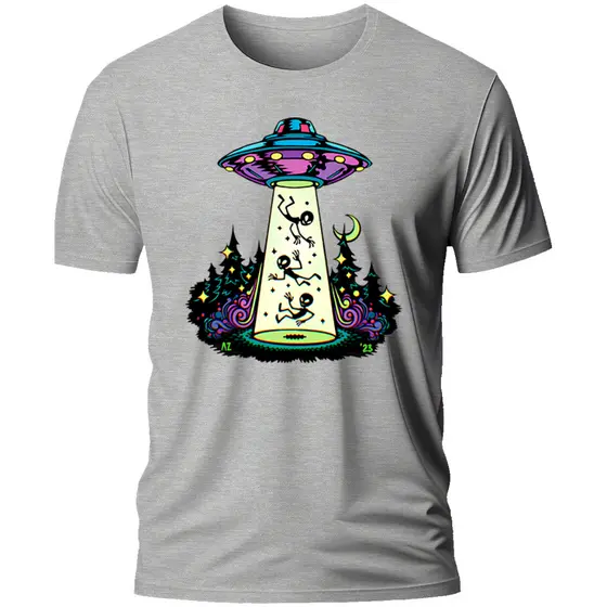 Camiseta - Alien - UFO - ET - Alienigena - Disco Voador - Abdução - 100% Algodão