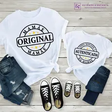 Camisetas Mãe e Filha Original e Cópia Kit Tal Mãe Tal Filho Look Família Combinando Preta ou Branca
