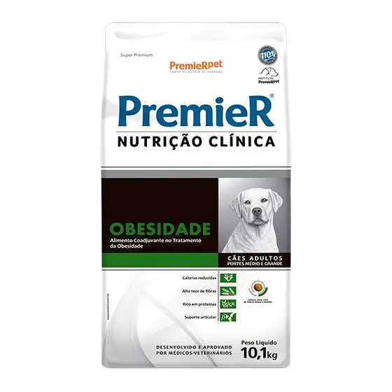 Ração Premier Nutrição Clínica Obesidade para Cães Adultos de Médio e Grande Porte - 10,1Kg