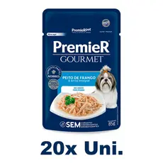 Sachê PremieR Gourmet Cães Adultos Pequeno Porte Frango 85g - 20 Uni.