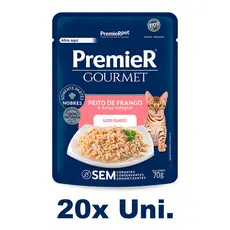 Sachê PremieR Gourmet Gatos Filhotes Frango 70g - 20 Uni.