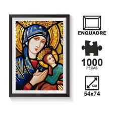 Quebra Cabeça Nossa Senhora  1000 Peças Pais e Filhos 0983 Puzzle Jogo de Montar