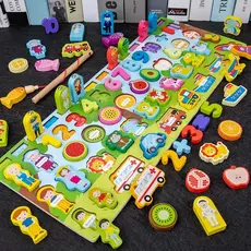Brinquedo Didático Educativo Menina Menino Presente Pedagógico Tabuleiro Montessori Infantil Varias Atividades