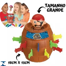 Brinquedo Barril Do Pirata Jogo Pula Pirata Diversão Criança Infantil Interativo Menino Menina Presente