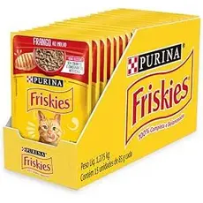 Ração Úmida Nestlé Purina Friskies Sachê para Gatos 85g Caixa Fechada Com 15 Unidades ou 12 Variados