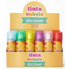 Tinta Spray para Cabelo Disco teen 150ml Temporária Lavável Festa,Cabelo Maluco
