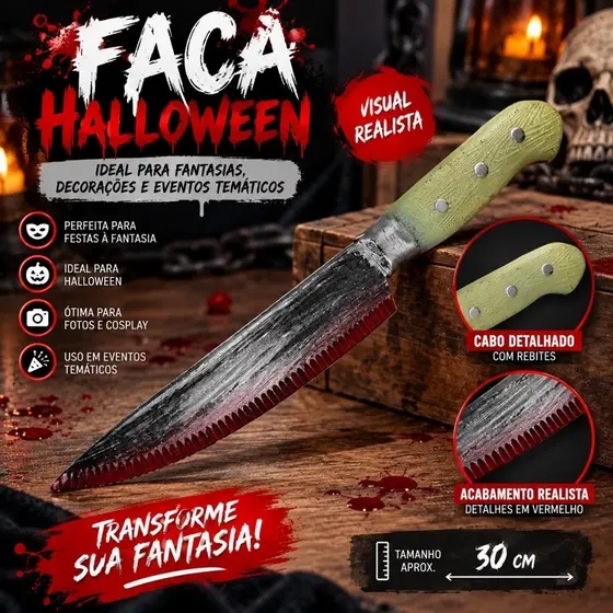 Facas para Fantasia de Hallowen de Plástico